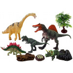 Sada figúrok dinosaurov - 5 kusov + doplnky 